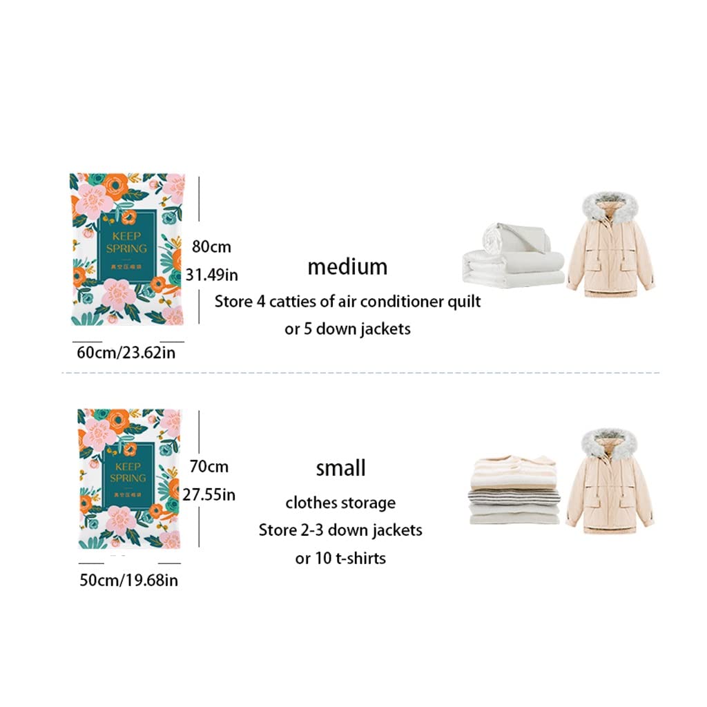 Bolsas de almacenamiento al vacío Paquete de 4-8 Bolsas de almacenamiento de compresión Bolsas de sellado al vacío reutilizables para almacenamiento de ropa con bomba eléctrica Bolsas de ahorro d