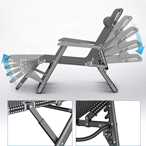 Chaises longues d'extérieur en alliage avec dossier multi-position - 7