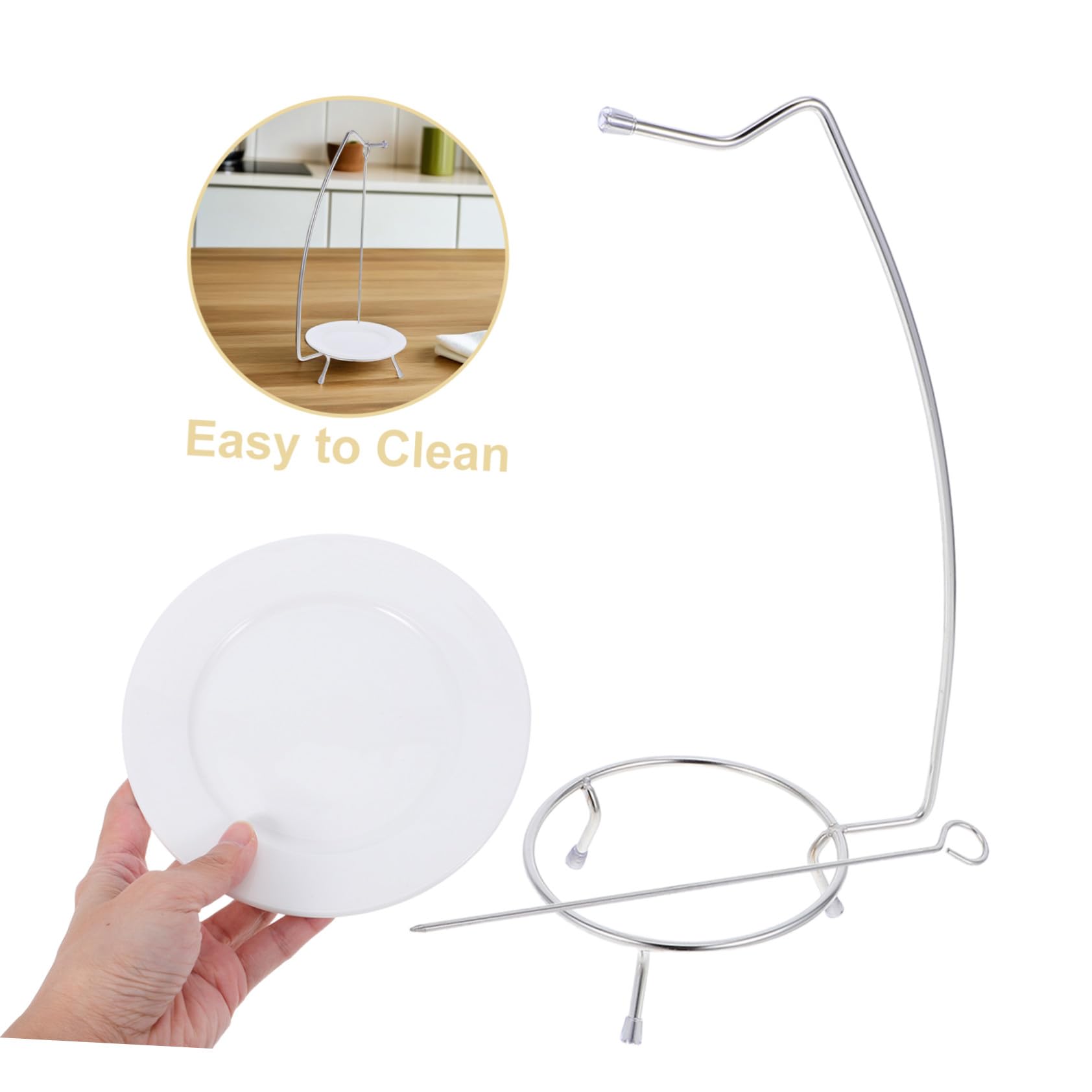 Set di 6 Spiedini Resistente alle Alte Temperature in Acciaio Inossidabile per Barbecue Supporto per Grigliate All'aperti e Pranzi in Famiglia