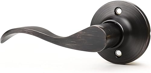 GOBEKOR Paquete de 1 manija de puerta de bronce aceitado para zurdos, manijas de puerta de armario, manijas de puerta para el interior de la