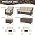 Suvivityse 6 Pieces Wicker Patio Furniture Set Conversations Sets, 2 Outdoor 360° Swivel Chairs, Patio Swivel Chair with Table and Ottoman for Garden, Poolside, Backyard (Beige)