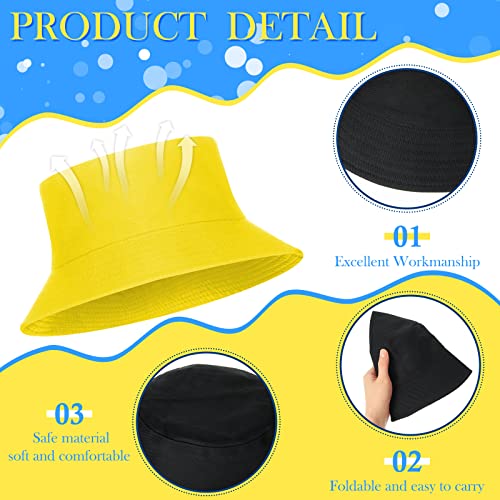 48 Pieces Bucket Hats Unisex Cotton Wide Brim Sun Bucket Hat Summer Fisherman Cap For Men Women Teens Outdoor Travel Beach Vacation Accessory, 16 Colors Colorful #TOP2