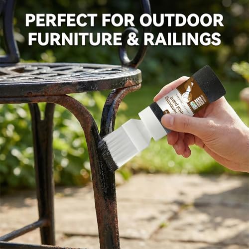 Image of Black Touch-Up Paint 6.35 Oz for Metal Surfaces,2-in-1 | Multi-purpose touch up coating, specially developed for all kinds of metal surfaces to cover scratches and marks.