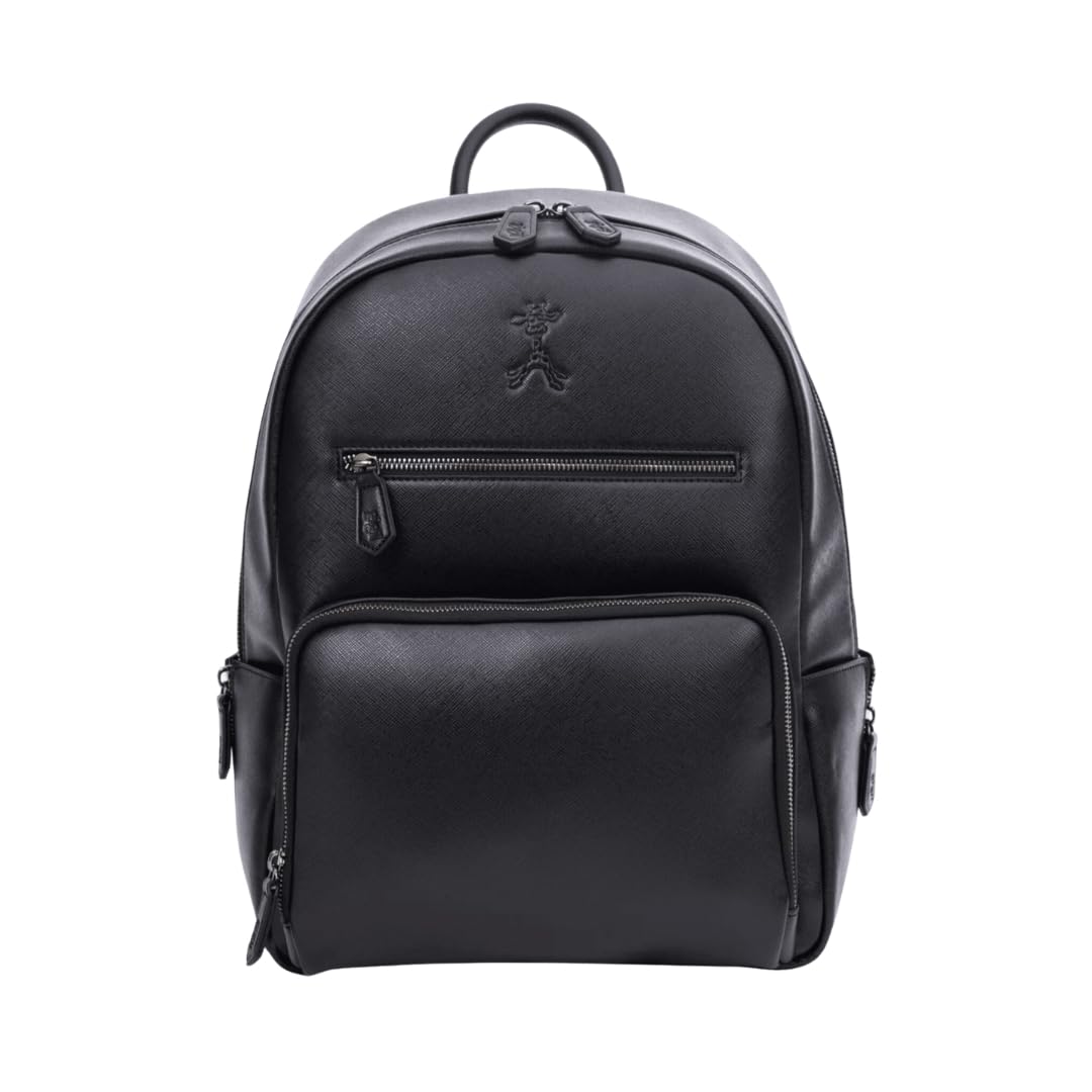 Gigil Unisex Infant Black Bloom Changing Backpack - Modern Diaper Bag With 9 Compartments And Insulated Pockets - Baby Bag For Mum With Portable Changing Mat - Newborn Baby Essentials Backpack (Black)