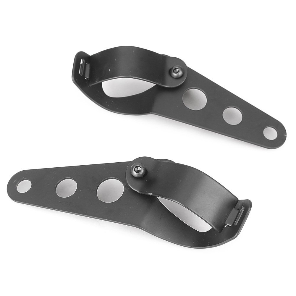 Cnfang4 Headlight Mounting Bracket Ear Lamp Duty Clamp Steel Black for HONDA for Kawasaki for Ducati for Suzuki for Yamaha with 38mm-51mm Fork Tubes Motorbike