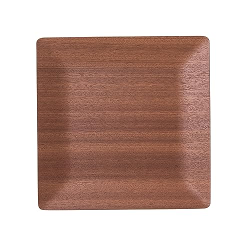 【選べる3色】20cm 木製 木 スクエア プレート M 正角 角型 トレー トレイ ウッド 天然木 合板 軽い 軽量 カフェ ランチ スタック wood plate 可 ラッピング不可 レッドマホガニー