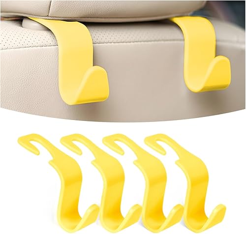 Miniatura 6 de Gancho para reposacabezas de asiento de automóvil, paquete de 4 organizadores de almacenamiento para bolsos, bolsos, bolsas de comestibles,