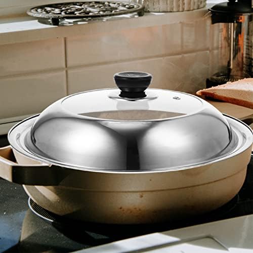 YARNOW Universal Pot Cover Stainless Steel Pan Lid Round Pot Lid for Home Kitchen 28cm