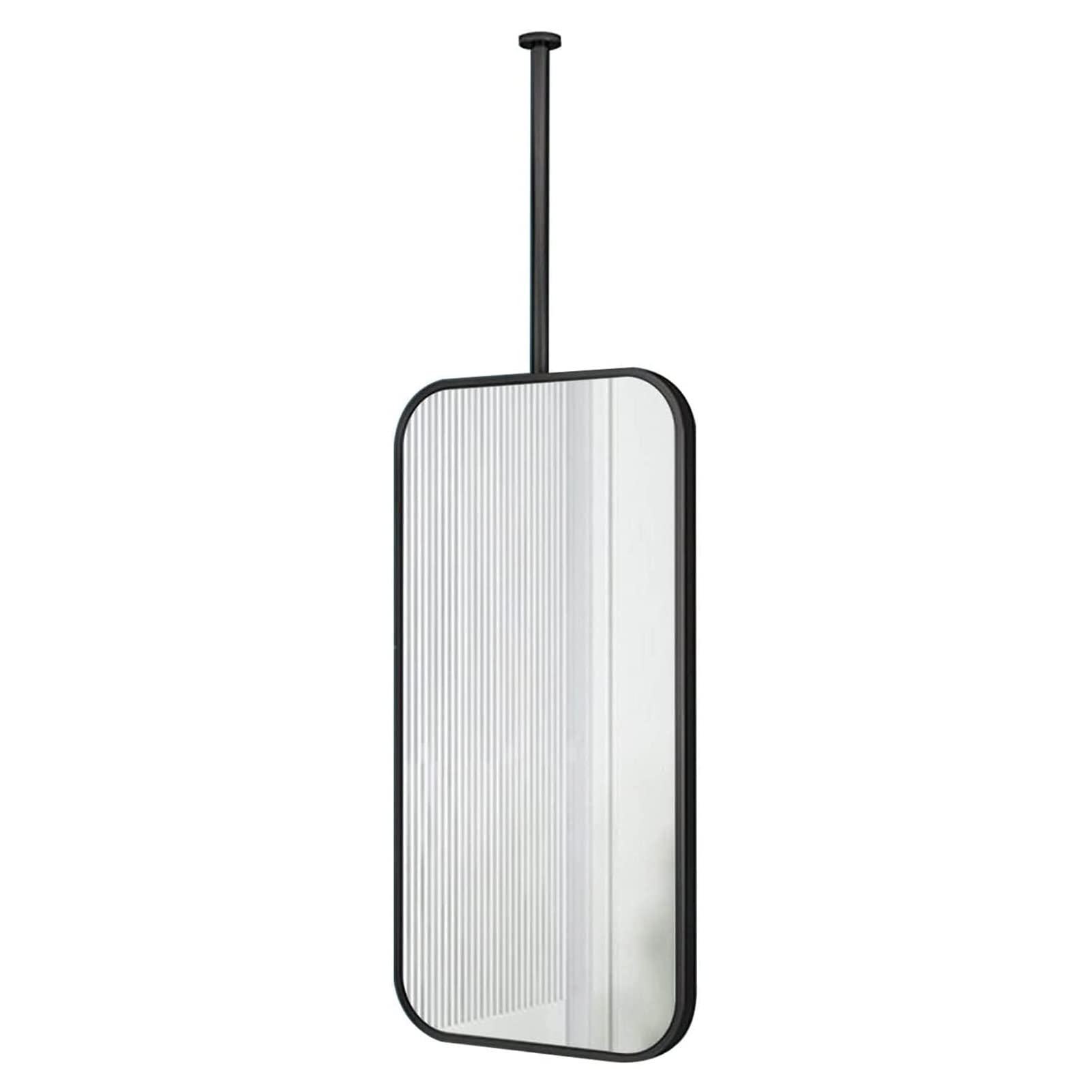 Miroirs rectangulaires à montage mural 50x70 cm avec cadre noir pour salle de bain