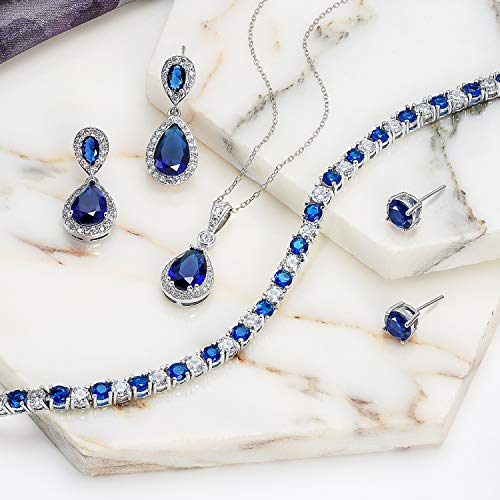 Bling Jewelry Alternating Round Cubic Zirconia 12.00 CT 4 Prong Basket Set Solitaire AAA CZ Tennis Bracelet For Women Prom Bride Silver Plated Simulated Jewel Color Birthstone 7.5 Inch3