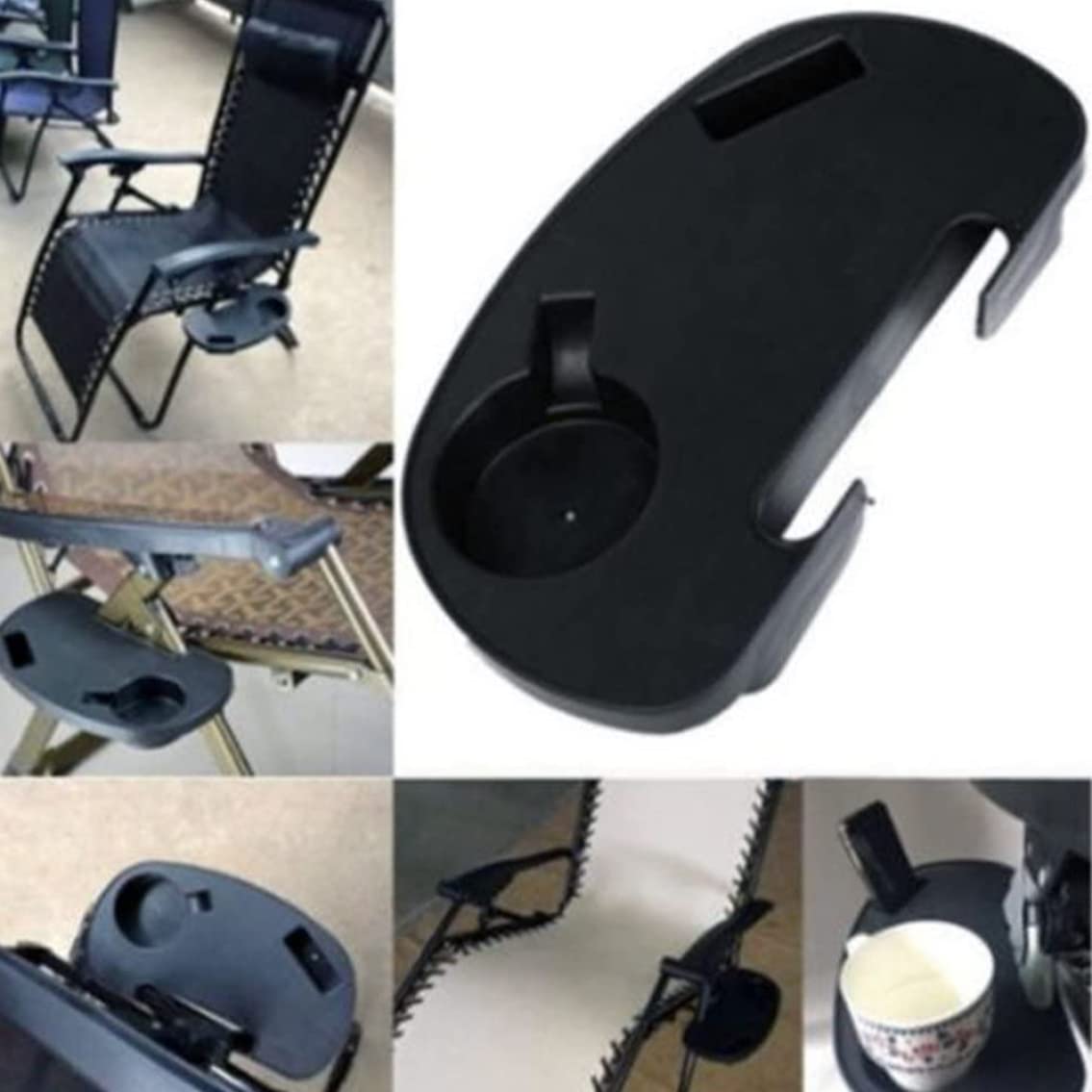 Bandeja para portavasos | Portavasos para Silla Bandeja para Silla de Playa de 2 Piezas. Taza para Escritorio con Dispositivo móvil