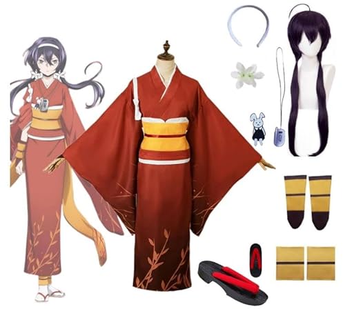 ［ケ-プ］ 文豪ストレイドッグス 泉鏡花 コスプレ衣装 髪飾り付き いずみきょうか 着物 和服 フルセット コス...
