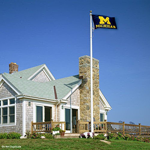Bandiera University Of Michigan Wolverines 0.9x1.5m - Doppia Faccia Con Occhielli - Ufficiale Licenza