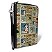 Disney Wallet, Zip Around, Moana Character Pose Blocks Collage, Vegan Leather