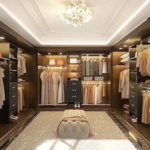 8FT Closet System, 96'' Closet Organizer System with 3 Hanging Rods, Wall Mount Bedroom Wardrobe with 3 Drawers Walk-in Closet, Adjustable Cloth Garment Rack from 5 to 8FT (Cut to Fit), Black 8FT Closet System 96 Closet Organizer System with 3 Hanging Rods Wall Mount Bedroom Wardrobe with 3 Drawers Walk in Closet Adjustable Cloth Garment Rack from 5 to 8FT Cut to Fit Black