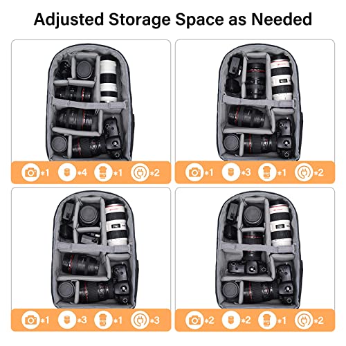 Ficha técnica MOSISO Mochila para Cámara DSLR SLR Mirrorless Foto 3 Capas Bolsa Táctica Cámara con Soporte Trípode Apartado Portátil 15-16 Pulgadas Correa Cuerda Elástica Compatible con Canon Nikon Sony Negro - Fernando Cortés