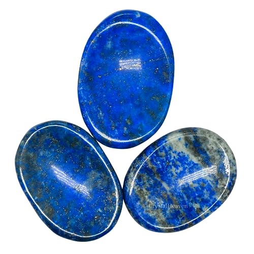 Image of Certified Lapis Lazuli Crystal Thumb Worry Pebbles Stones for Stress Relief