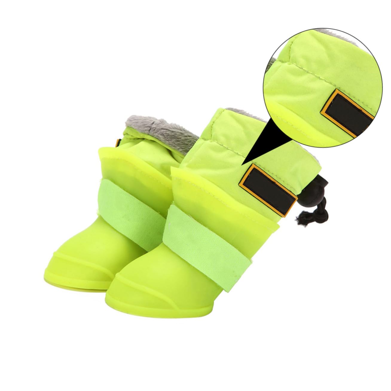 COLLBATH Hundeschuhe rutschfest 4 Stück Silikon Grün für Hunde