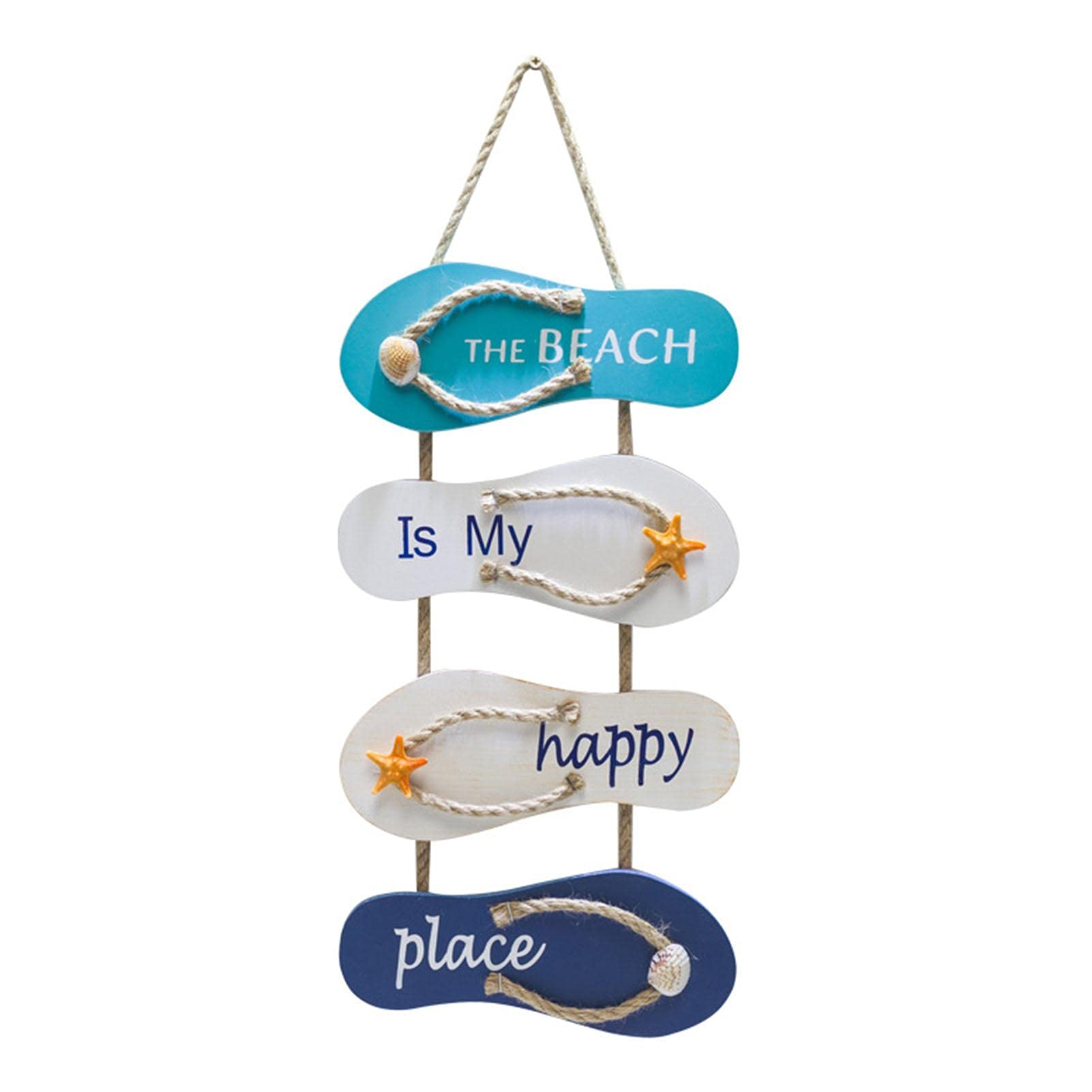 Amazon.co.jp: Fiaoen ウェルカムプレート 玄関 木製のビーチボード 海