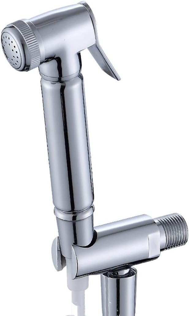 HandheldSprayer kit Hand-heldSpray kit BrassSpray Head with 1.5 m Stainless Steel Hose andHolder Cloth Diaper Sprayer WC Shower Spray Shower Set Silver