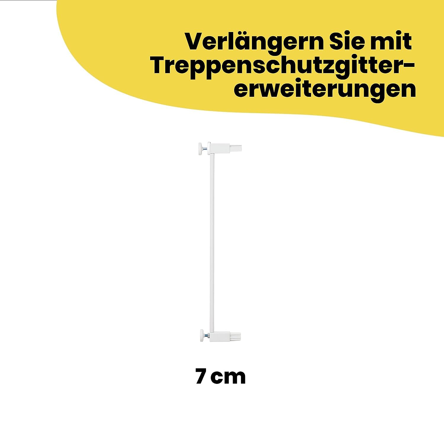 Safety 1st Easy Close Extra Tall Metal Gate,Treppenschutzgitter ohne Bohren, 73–80 cm (max. 94 cm erweiterbar), besonders hohes Gitter (91 cm), leicht schließbares Türschutzgitter, kein Bohren, Weiß