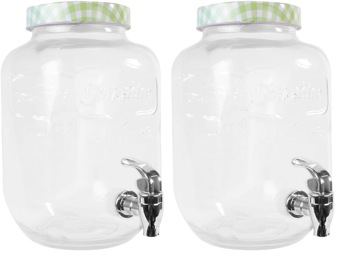 García de Pou Distributeur de Boissons Waki Glass 4 L 15,5 x 25 cm Transparent Verre (Lot de 2)
