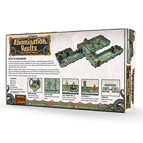Pathfinder Terrain Abomination Vaults Murs Demi-Hauteur Archon Studio décors de jeu de rôle