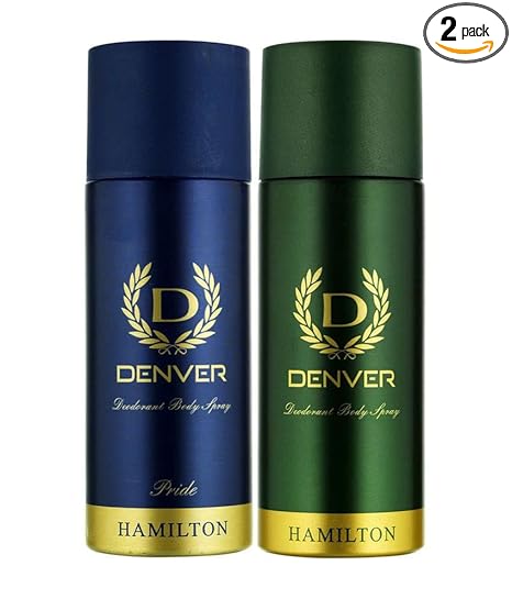 DENVER Hamilton Deo + Pride Deo – 165ML Each (Combo Pack of 2) | Long Lasting Deodorant Body Spray for Men