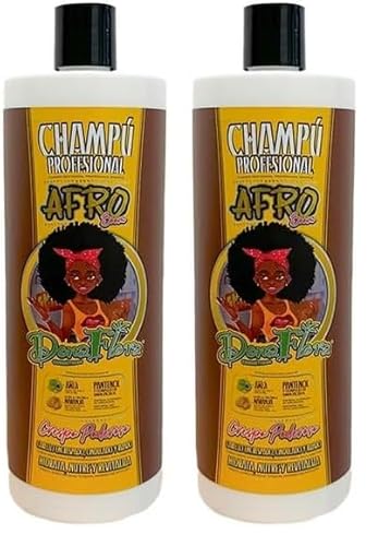 Dona Flora - Shampooing Afro Boom, Crespo Poderoso - 1000ml - Nutrition, Définition et Force pour Cheveux Bouclés - Enrichi en Amla, Orange et Acides Aminés (Lot de 2)