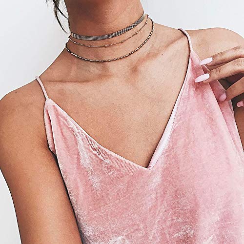 Preisvergleich Produktbild Deniferymakeup Mehrlagige Perlenkette Halskette Choker Halskette Mädchen Frauen Mutter Schmuck Set