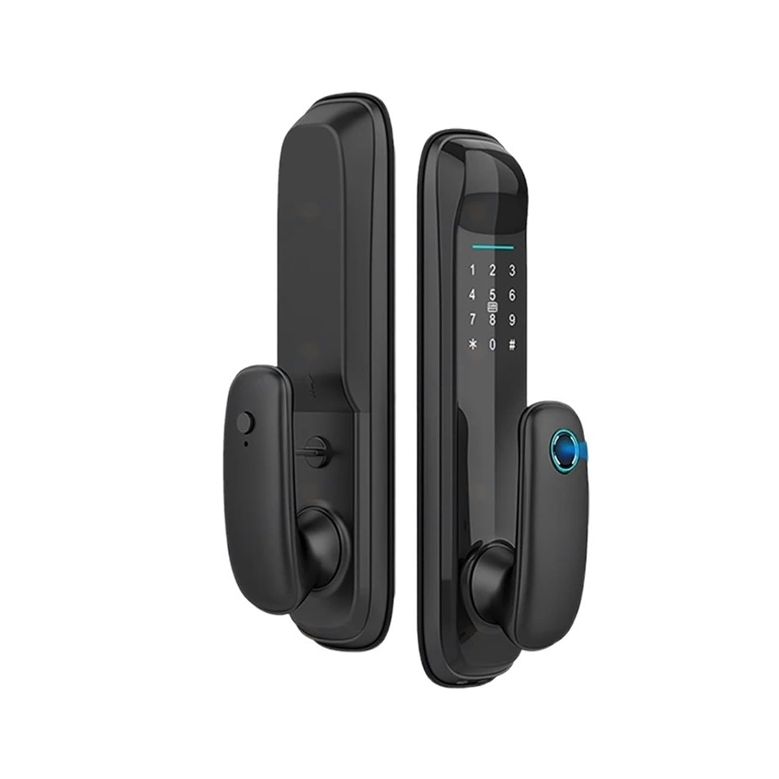 CVFRDD Smart Door Knob, TTlock App Smart Door Lock Tuya Finrprint Card Eletronica Home Office Intellint Digital Keyless Entry Door Handle(Tuya 160x22)