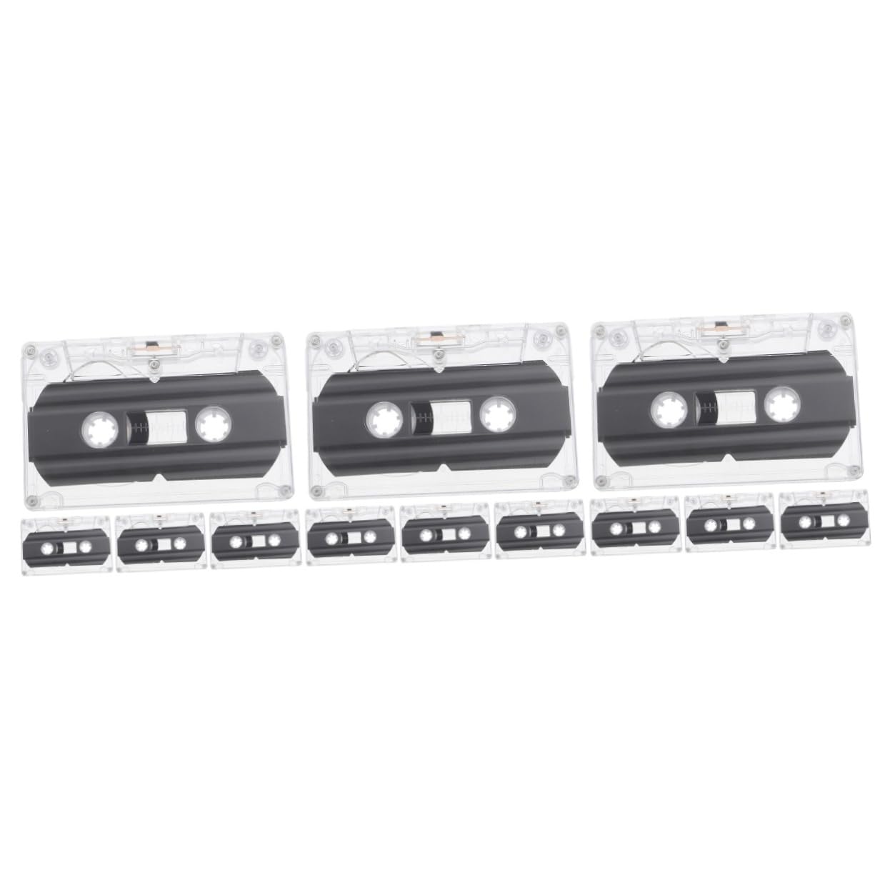 OSALADI 12pcs Blank Cassette Tape for DIY Decor Vintage Wall Ornament Creative Audio Tapes Durable Material for Parties Celebrations