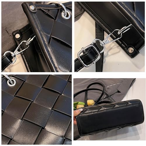 Woven Tote Bag for Women Vegan Leather Top Handle Summer Beach Purses and Handbags Handmade Shoulder Bag Crossbody4