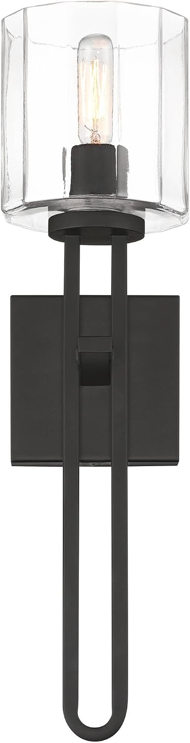 Possini Euro Design Possini Euro Katrina 17 1/2" High Black Wall Sconce