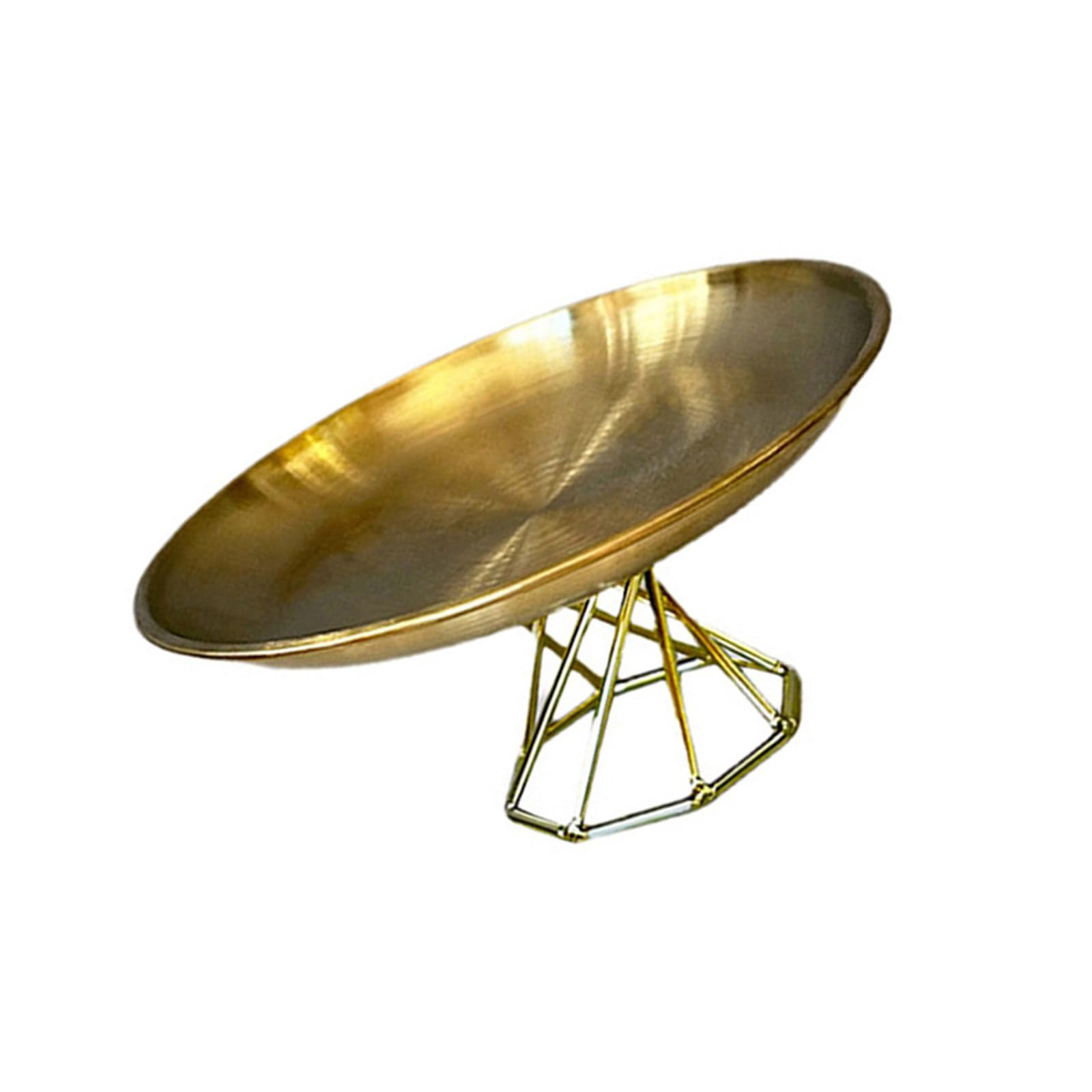 Stainless Steel Platter for Table Centerpieces Elegant Decorative Dessert Plate Practical High-footed Food Serving Tray Silver Food Serving Tray