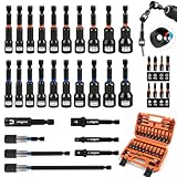 35 PCS Magnetic Nut Driver Set, Impact Drill Driver Bit 1/4
