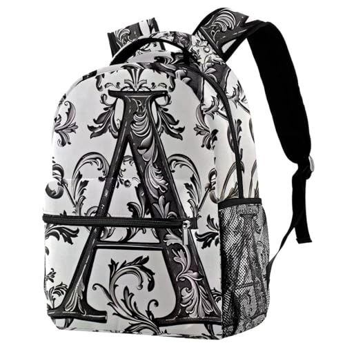 Sac à dos multicolore vintage lettre A au design campus unique
