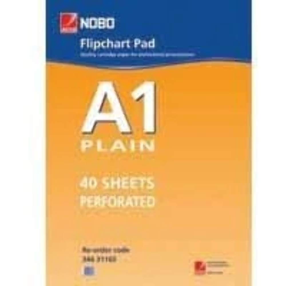 Nobo Flipchart Pad, A1, Plain, 40 Sheets, 34631165