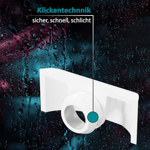 VOOXA 25 Stück Fenster Wasserschlitzkappen Weiss RAL9016 für 10mm Bohrungen