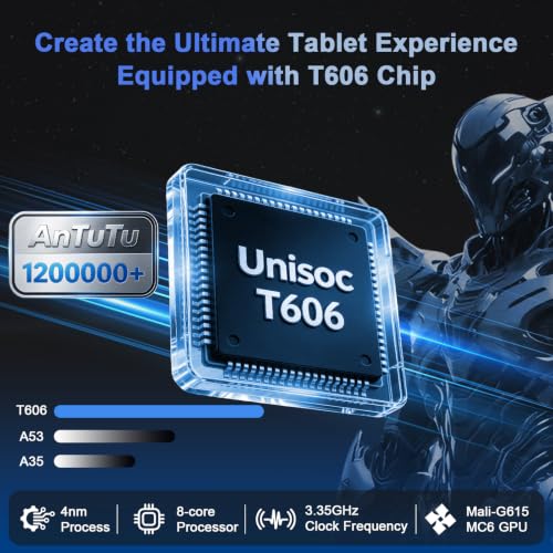Image of Android Tablet with Keyboard, 10 inch Android 16 Tablet, 26GB+256GB+2TB Expand, 2026 Gemini AI Tablet PC with 8-Core, 5G WiFi, 8000mAh, GPS, Electronic 2 in 1 Tablet with Case, Mouse, Stylus (Silver)