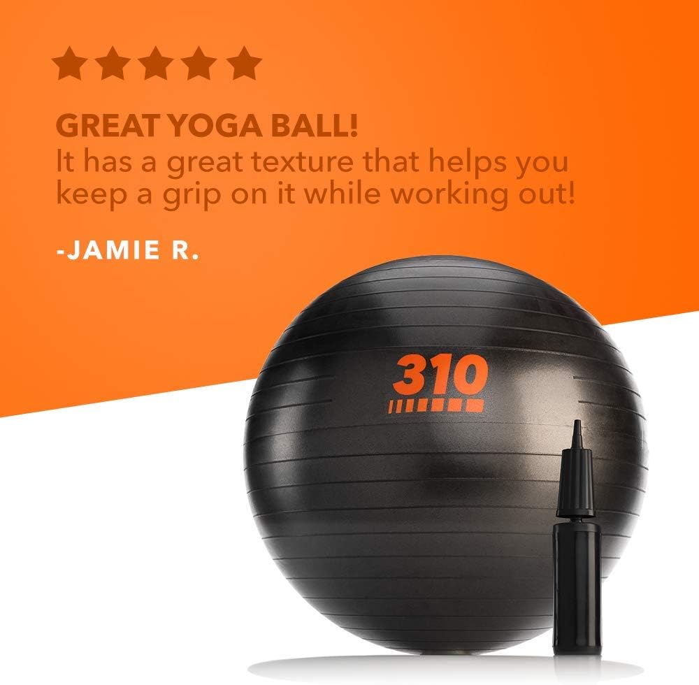 60% оƒƒ Dіѕсоunt Exercise Ball for Fitness, Stability, Balance & Gym by 310 Nutrition - 50 cm Yoga Ball with Hand Pump - Matte Black - Professional Quality Design Blасk Frіdау Clеаrаnсе Exercise Ball for Fitness, Stability, Balance & Gym by 310 Nutrition - 50 cm Yoga Ball with Hand Pump - Matte Black - Professional Quality Design