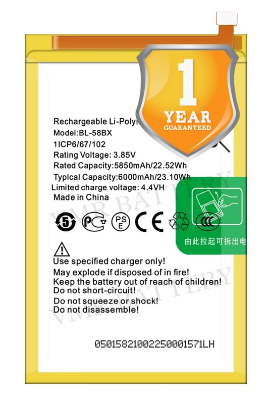 Image of Original BL-58BX Battery Compatible for Infinix Hot 9 Play (X680, X680B, X680C) | Hot 10S (X689B, X689, X689D) | Hot 10 Play (X688C, X688B, MZ-Infinix X688C) - (6000mAh) - 1 Year Warranty X2