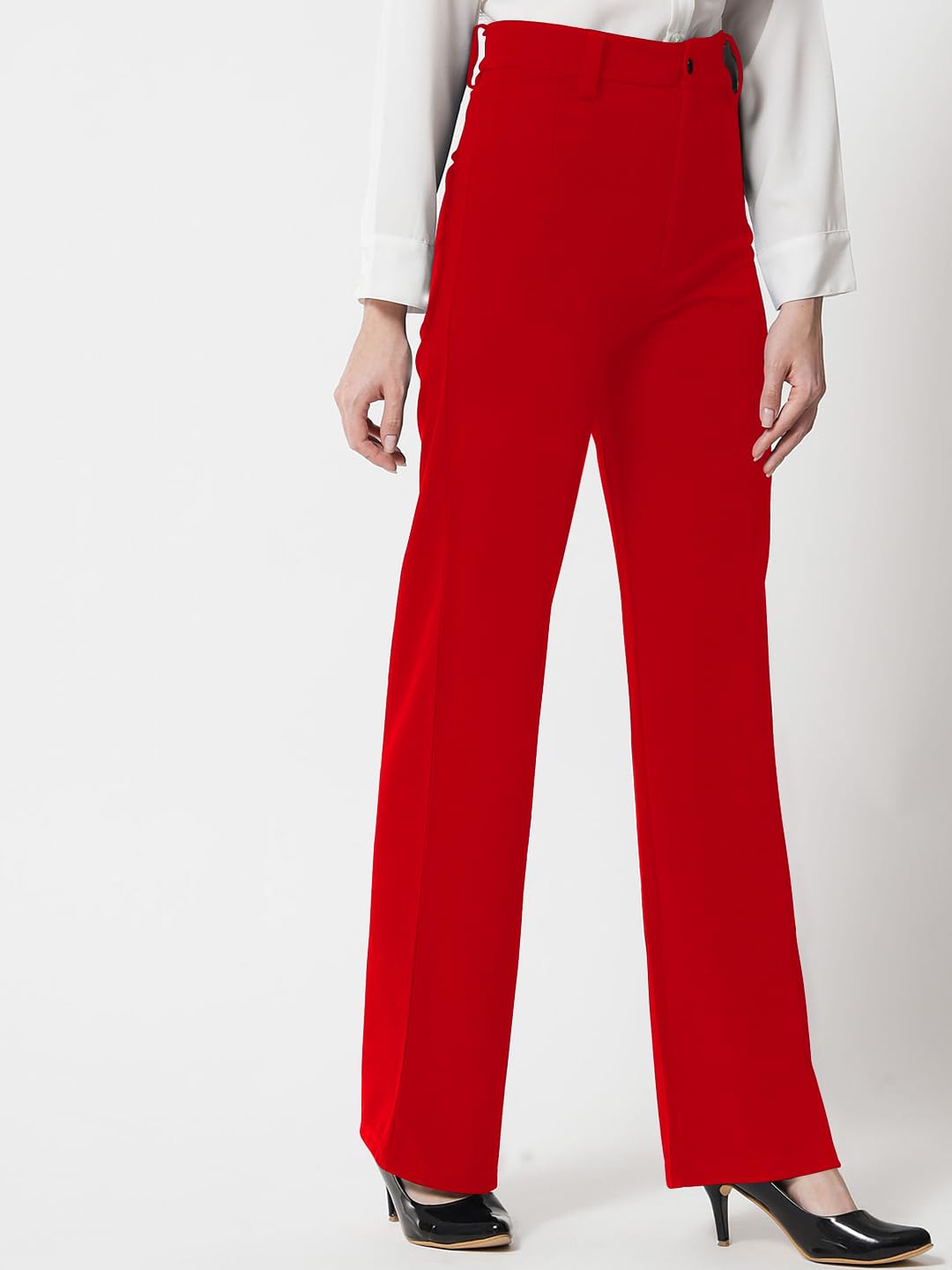 Toochki Pantaloni da donna a vita alta, stile coreano, pantaloni formali, eleganti abbigliamento da lavoro per ufficio