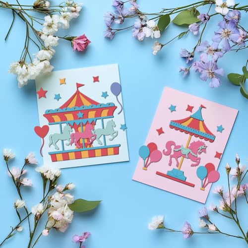 Matrices de découpe métal carrousel scrapbooking papier gaufrage carnaval