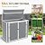 41 Cu.Ft Horizontal Outdoor Plastic Storage Shed/Box Trash Can Sheds Weatherproof Resin Shed with Floor Thickened & Gas Spring & Lockable Doors for Tools, Lawn Mower Storage?4.5 * 2.5 FT?
