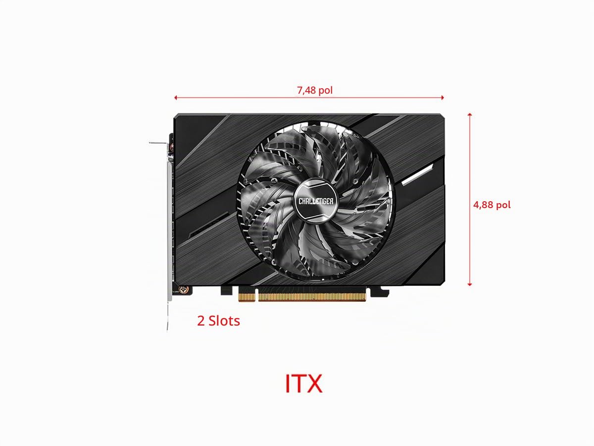 Placa de Vídeo ASRock Arc A380 Challenger ITX OC, 6GB, GDDR6, 96