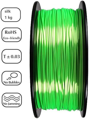 DANITI TECH 3D Printer Filament Silk like Polymer Composite polymer Filament , Diameter Tolerance +/- 0.05 mm, 1 KG Spool, 1.75 mm, silk like filament, red (Green)