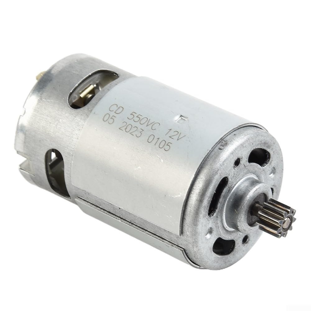 Motore elettrico per trapano elettrico a 9 denti/12 denti, 10 8V/12V/14 4V, affidabile per modello RS550, costruito per prestazioni e longevità (12 V 9 denti)