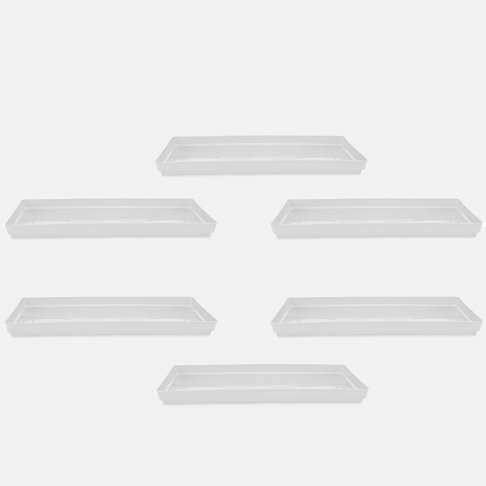 YUCCABE ITALIA SHERA UPTP1 22 inch 6 Pieces Planter Under Tray Set Rectangular Plate for Plant Pot Heavy Duty Highly Durable Plant Saucer Bottom Tray (White) (B09NDGY7YJ) Amazon Price History, Amazon Price Tracker