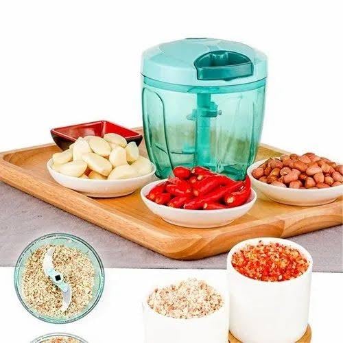 A V Certified Jumbo Quick Chopper For Kitchen, 950 ML With 5 Sharp Stainless Steel Blade For Chopping Vegetable And Fruits, Hand Chopper For Chop Onion, Garlic, Ginger (Green)-image-45